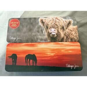 Dean's Village Kin Decorative Metal Storage Tins Set of 2